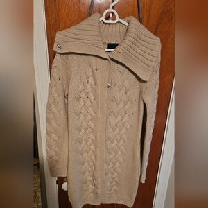 Cynthia Rowley Beige Cable Knit Cardigan